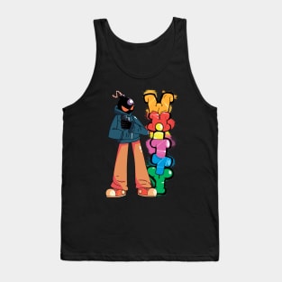 Whitty mod character with graffiti (Friday Night Funkin Vs Whitty) Tank Top